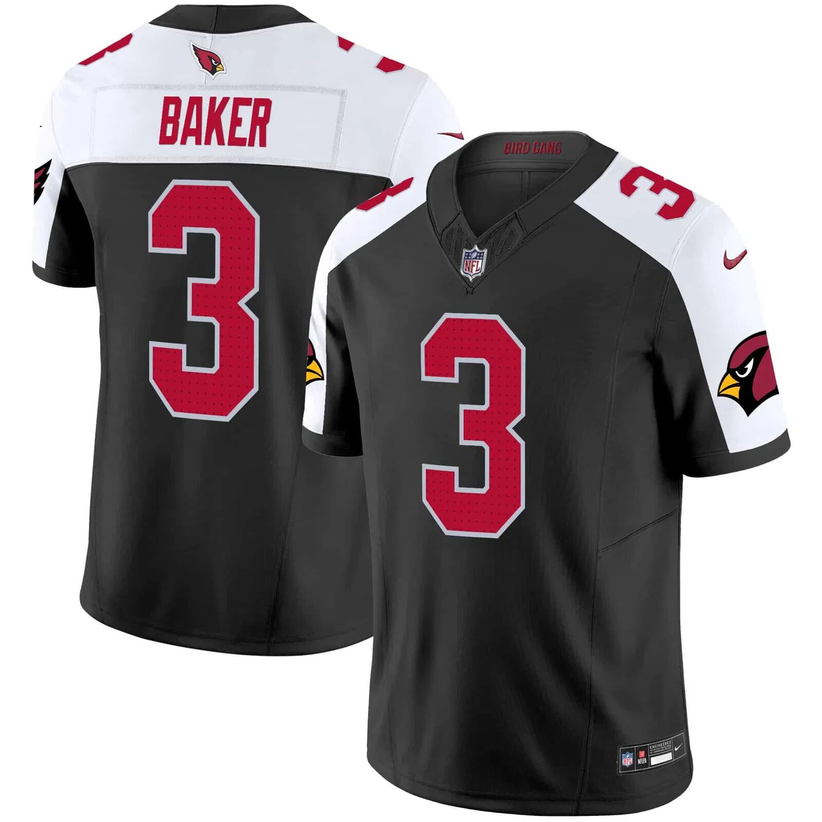 Men Arizona Cardinals 3 Baker Black Nike 2024 Vapor Limited NFL Jersey